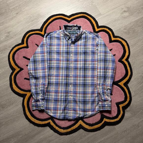 Polo Ralph Lauren Other - Polo Ralph Lauren Plaid Embroidered Logo Button Up Shirt Size Medium